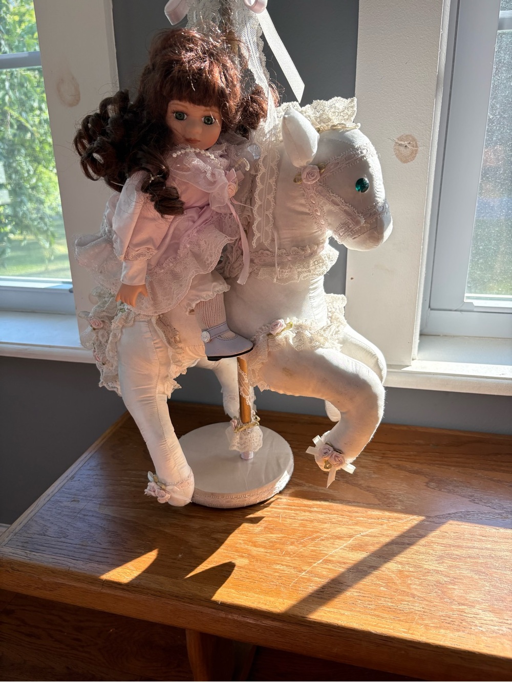 Heirloom Treasures Collection Doll on Horse by Accents and Occasions